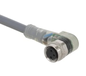 Фото A-K3P-M12-S-W-2M-GY-1-2LP-A-4 — штекер M12, кабель 2 м, IP67, серый шнур промышленного датчика №4