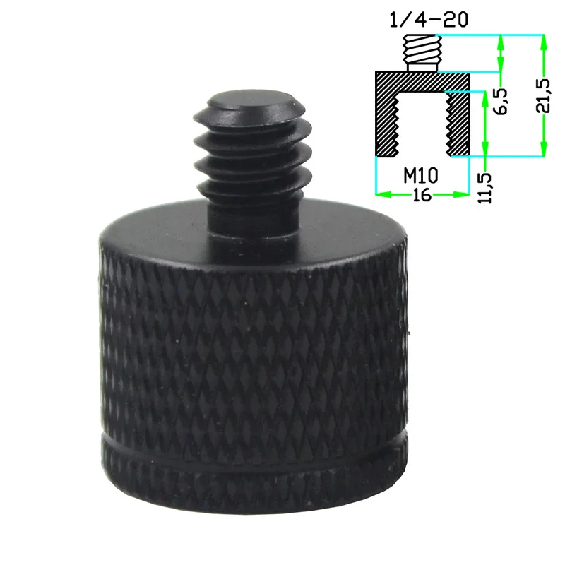 

Aluminum Alloy Adapter Screw M10 to 1/4 Inch for Carbon Fiber Lamp Camera Extension Pole 1PCS
