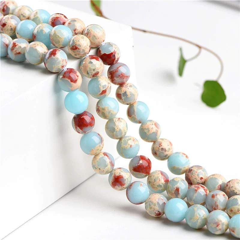 

Fashion Natural Crystal Jewelry Beads Blue Emperor Stone Loose Beads Cut Surface Semi-finished Bracelet Jewelry DIY Accessories