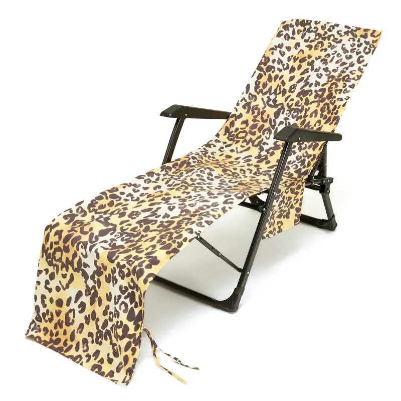 Пляжный чехол с леопардовым принтом для кресла отдыха летняя кровать бассейна