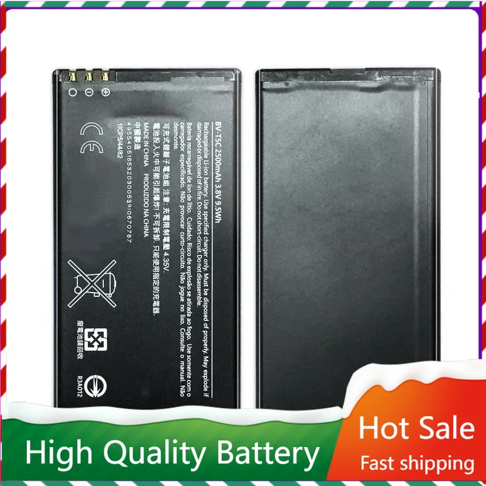 Сменный аккумулятор BV-T5C BVT5C для Nokia Microsoft Lumia 640 Lumia640 NK RM 1113 1073 Dual 1077 Аккумулятор