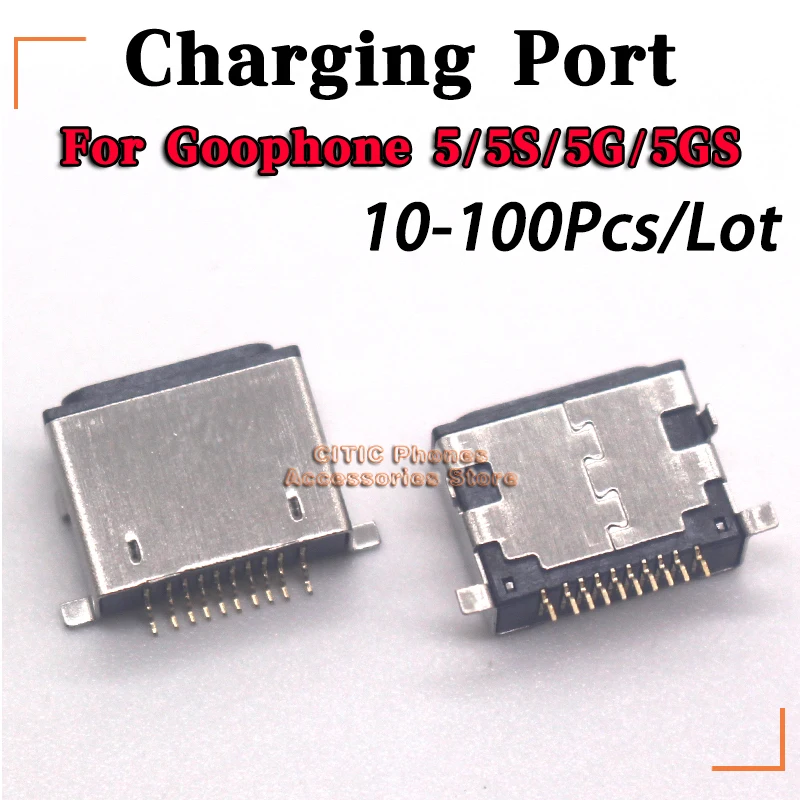 10-100 шт./лот для ремонта замена Goophone 5 5S 5G 5GS iPhone Type-C USB зарядное устройство разъем