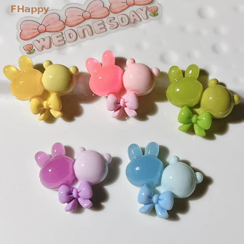 

5 шт. светящиеся животные мультфильм кролик цветок аксессуары «сделай сам» заколки для волос брелок Декор из смолы подарок орнамент Изготовление ювелирных изделий