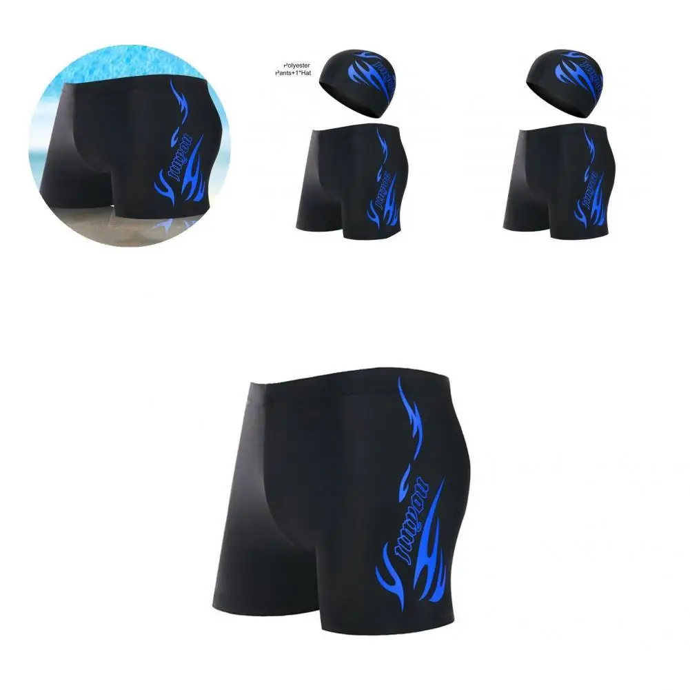 

Beachwear 2 Pcs/Set Great Colorfast Summer Swimming Set Male Clothes Swimming Set Regular Fit for Beach