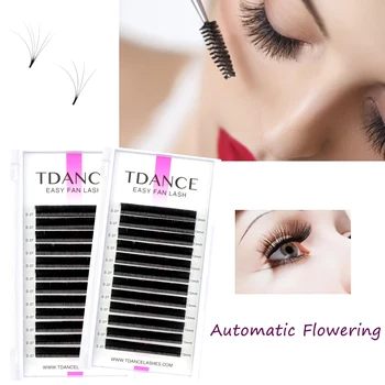 TDANCE Easy Fan Lashes Faux Mink Eyelash Extension Fast Bloom Austomatic Flowering Self-Making Volume Soft Natural Makeup Beauty 5