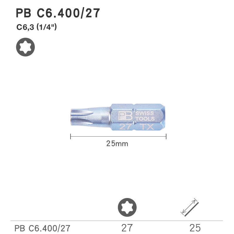 

PB SWISS инструмент, магнитные прецизионные биты со звездочками, звездообразный тип, аксессуары для электродрели серии C6 E6 E6L