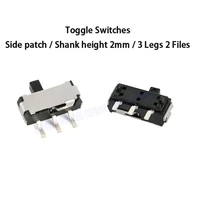 102050pcs toggle switch msk 22d141p2tg2 handle height 2mm 3 legs 2 gears msk22d14g2 toggle switch side patch