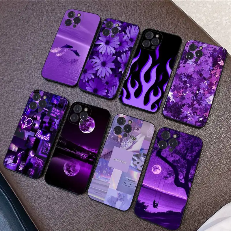 

infinity on Purple Phone Case Silicone Soft for iphone 14 13 12 11 Pro Mini XS MAX 8 7 6 Plus X XS XR Cover