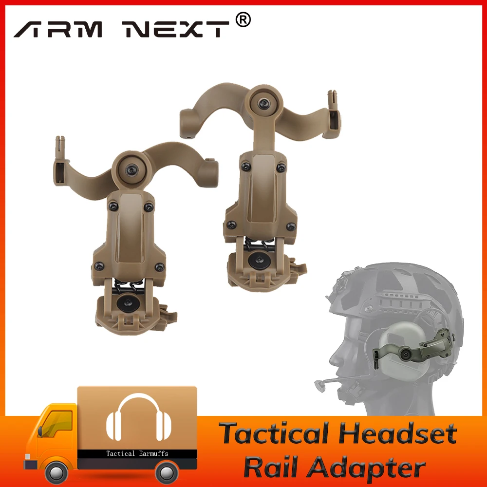 

Shooting Headset Bracket Kit Multi-angle Rotation Helmet Rail Adapter Fit OPS Core ARC and Team Wendy M-LOK Rail Headphone Mount