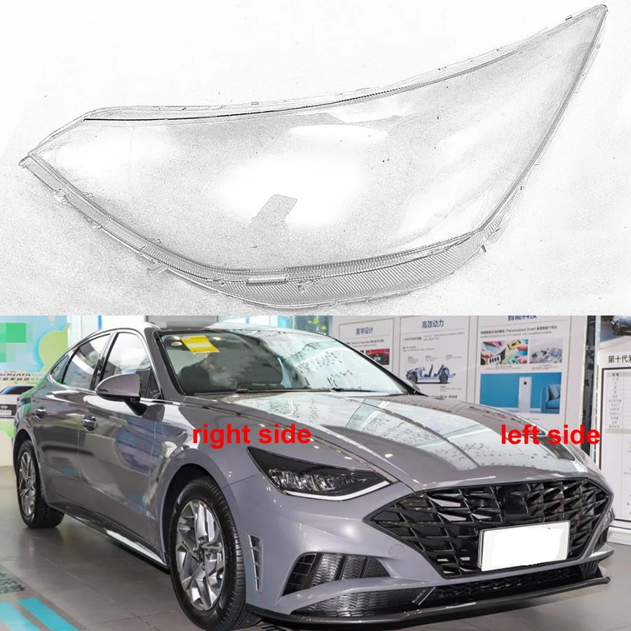 

For Hyundai Sonata 2020 Front Headlamp Cover Transparent Mask Headlight Shell Lens Plexiglass Replace Original Lampshade
