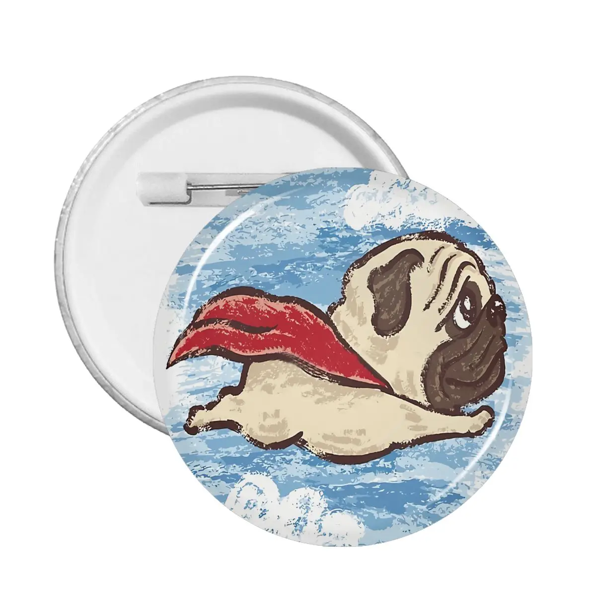 

Art Flying Pug Pin Badge For Clothes Badges Brooches Cute Pins For Friends