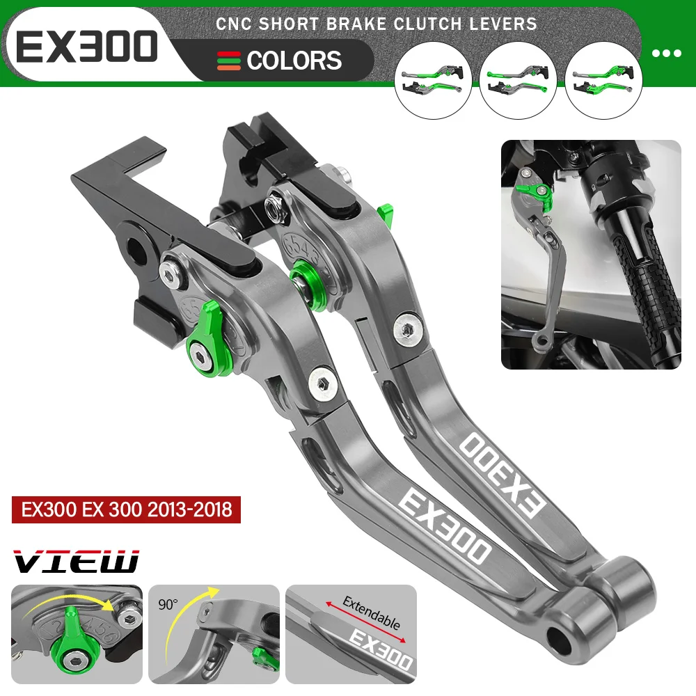 

For KAWASAKI EX300 EX 300 2013 2014 2015-2018 Motorcycle CNC Handlebar Handle Levers Adjustable Brake Clutch Lever