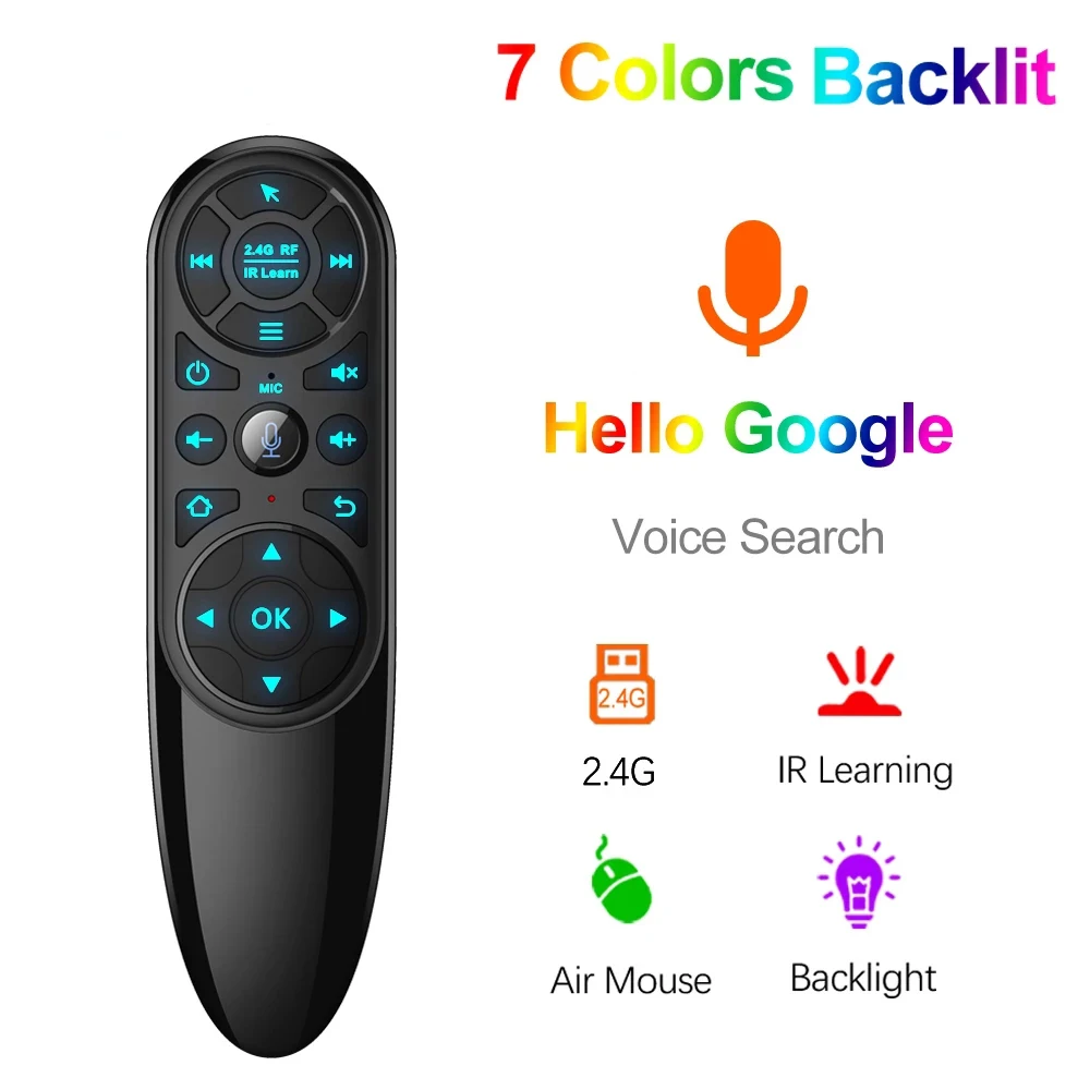 

Lightweight 2.4g Wireless Gyroscope Ir Learning Voice Search Smart Voice Controller USB Portable 2.4g Fly Air Mouse Convenient