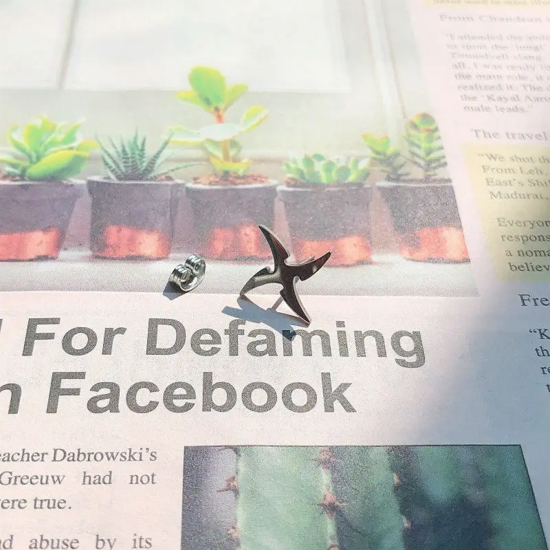 Модные серьги-гвоздики в виде дротиков меч руке геометрические серьги Boomerang для