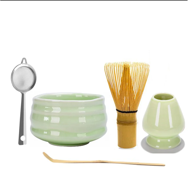 Whisk Chawan Chasen Holder Scoop Sifter Cup Ceremony Gift Set Birthday Gifts