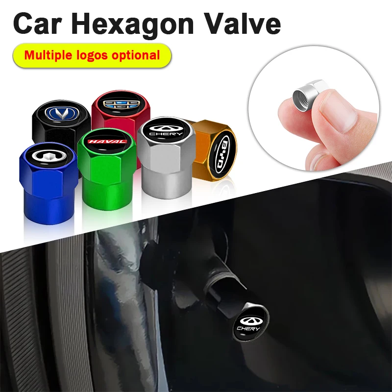 

4pc Aluminum Alloy Car Wheel Tire Valve Caps for Dodge Journey Ram 2500 Charger Caliber Challenger Dakota Durango Accessories