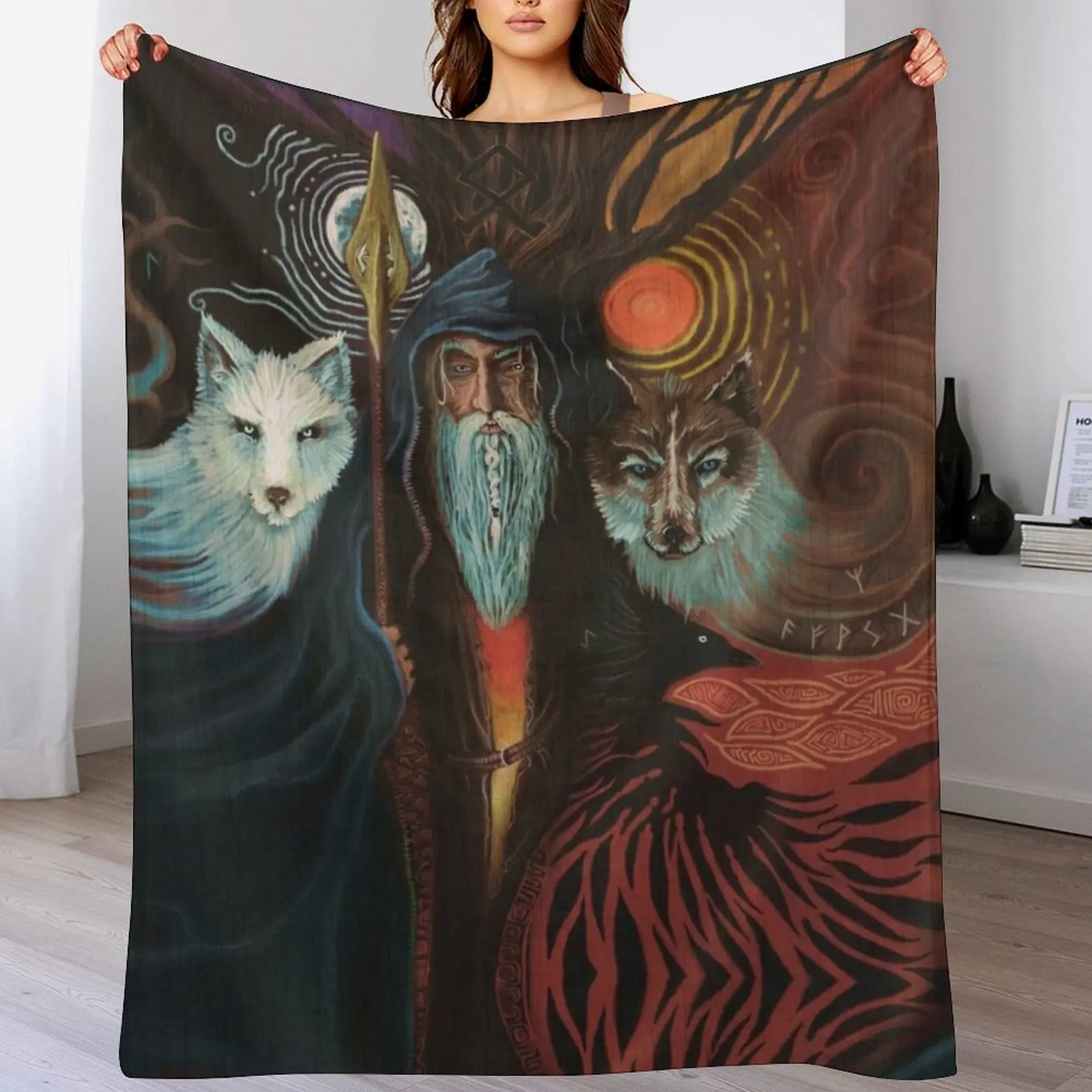 ? ?нн | Одина Одеяло Wotan фланелевая ткань одеяла в стиле аниме