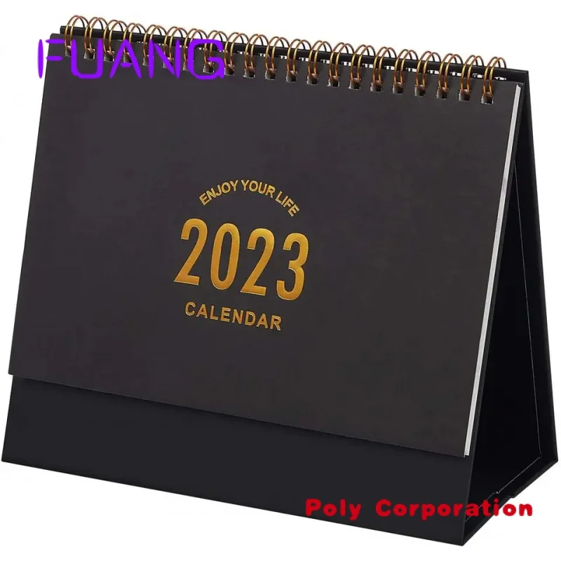 2023 Wholesale Custom Hardcover Calendar Large Double Coil Hardcover Calendars Desktop Desk Desktop Ornaments