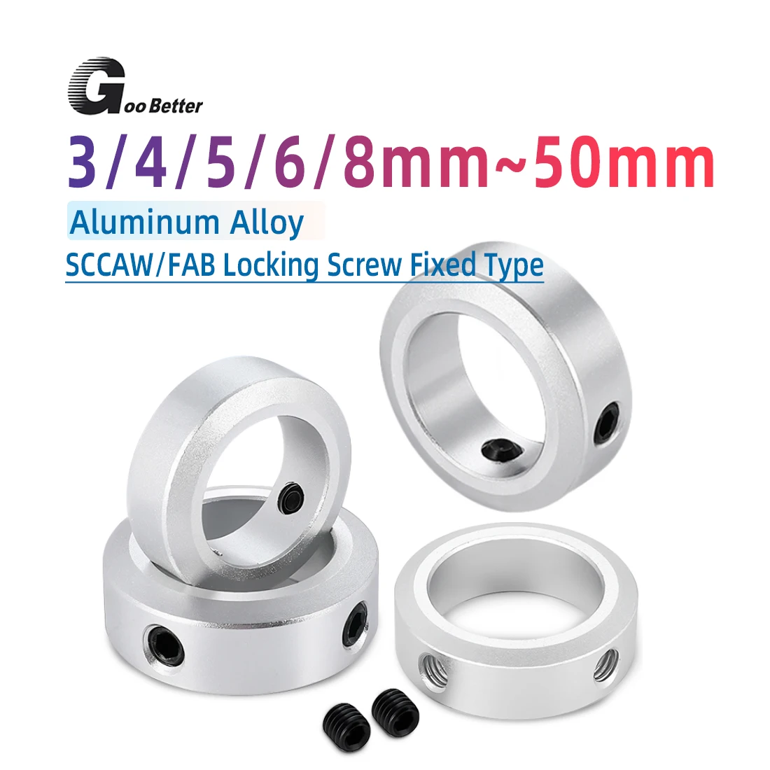 

Стопорное кольцо из алюминия с винтом 3-50 мм