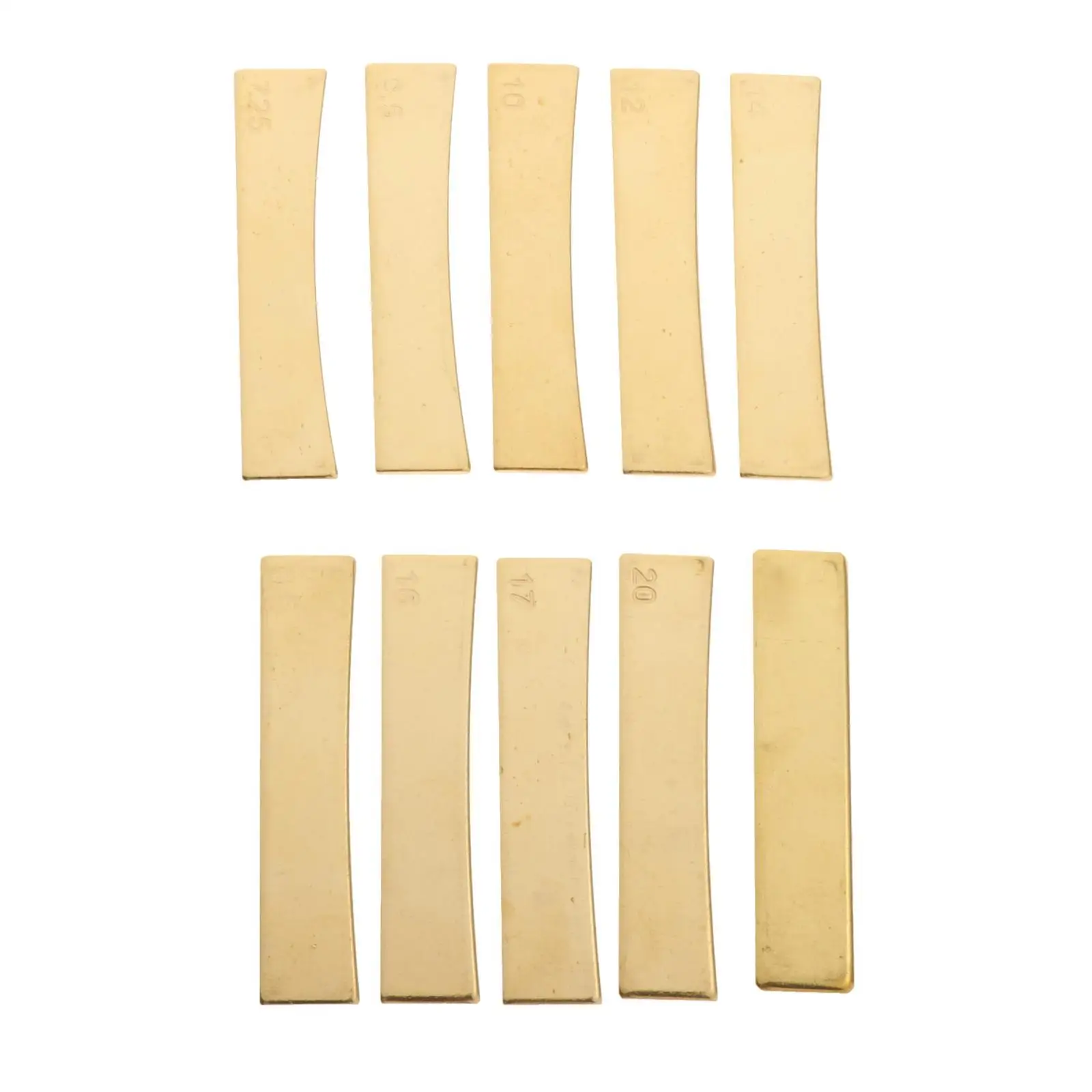 

10 Pcs / Lot Gold Brass Fingerboard Fret Press Caul Inserts Tool