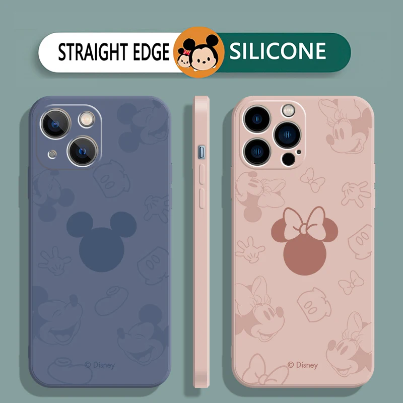 

Mickey Anime Phone Case For iPhone 11 13 12 Pro MAX Mini 6 6S 7 8 Plus X XR XS MAX SE 2020 5 Soft Silicone TPU Funda Back Cover