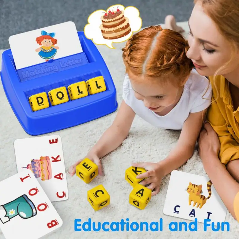 

Matching Letter Game Spelling Reading English Alphabet Letter Card Language Learning Board Puzzle Interactive Toy Gift For Kids