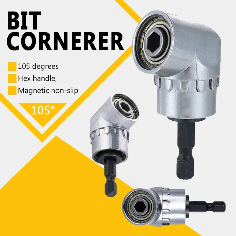 Купи Hex Bit 105 Degree Angle Adjustable Screwdriver Socket Holder Adapter Bits Drill Bit Angle Screw Driver Tool Socket Bit за 220 рублей в магазине AliExpress