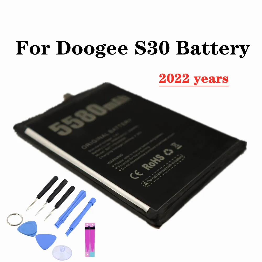 

2022 Новый 100% новый S30 S 30 аккумулятор для телефона Doogee S30 BAT17S305580 5580 мАч Полимерные литий-ионные батареи 3,8 в + Инструменты