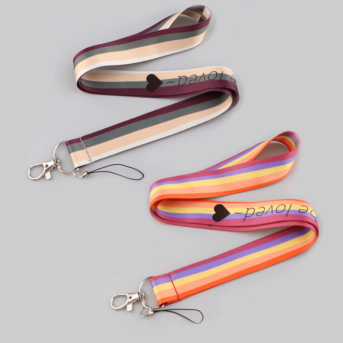 SP1480 Rainbow Gay Credential Holder Keychain Neck Lanyard For Passport Card LGBT Credit Straps |