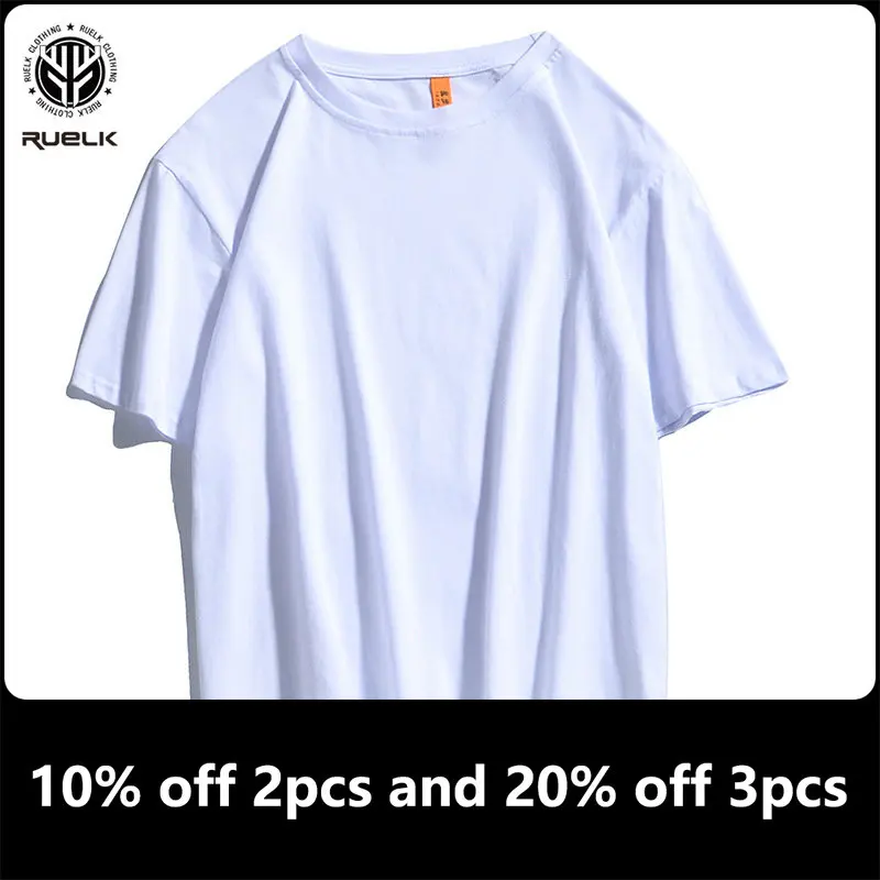 

Футболка мужская с круглым вырезом, Классическая тенниска из хлопка, повседневная майка с короткими рукавами, Однотонная рубашка, лето 100%