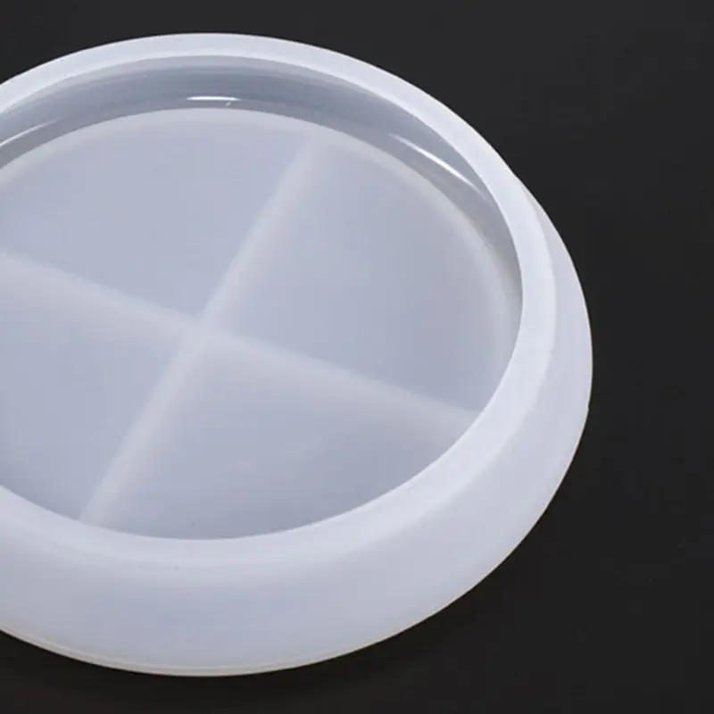 

652F Round Saucer Crystal Agate Coaster Mold Mug Pad Tray Resin Casting Mold Plaster Soap Casting Epoxy Mould DIY Crafts Mold
