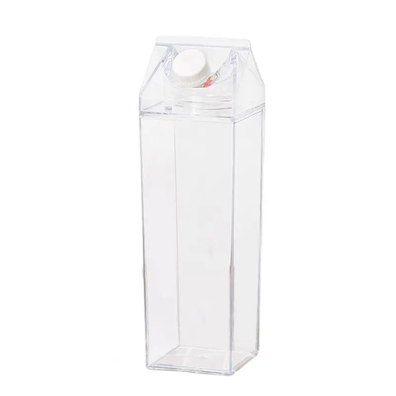 

Clear Milk Carton Bottle Transparent Water Bottle Portable Clear Drinking Cup Leakproof Transparent Juice Bottles For Outdoor