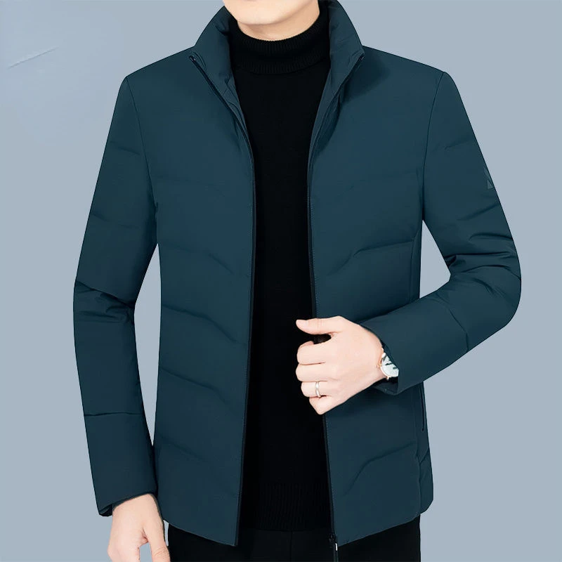 2022 Autumn Winter New Men Fleece Parkas Jacket Men Middle-aged Elderly Thick Warm White Duck Down Jackets Parkas Jacket R35