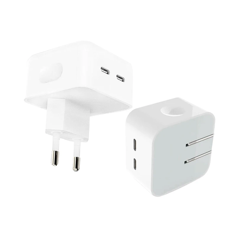 

Новое складное Сетевое зарядное устройство с двумя портами USB C QC 3,0 35 Вт для Samsung IPhone 11/12/13 Pro/Pro Max