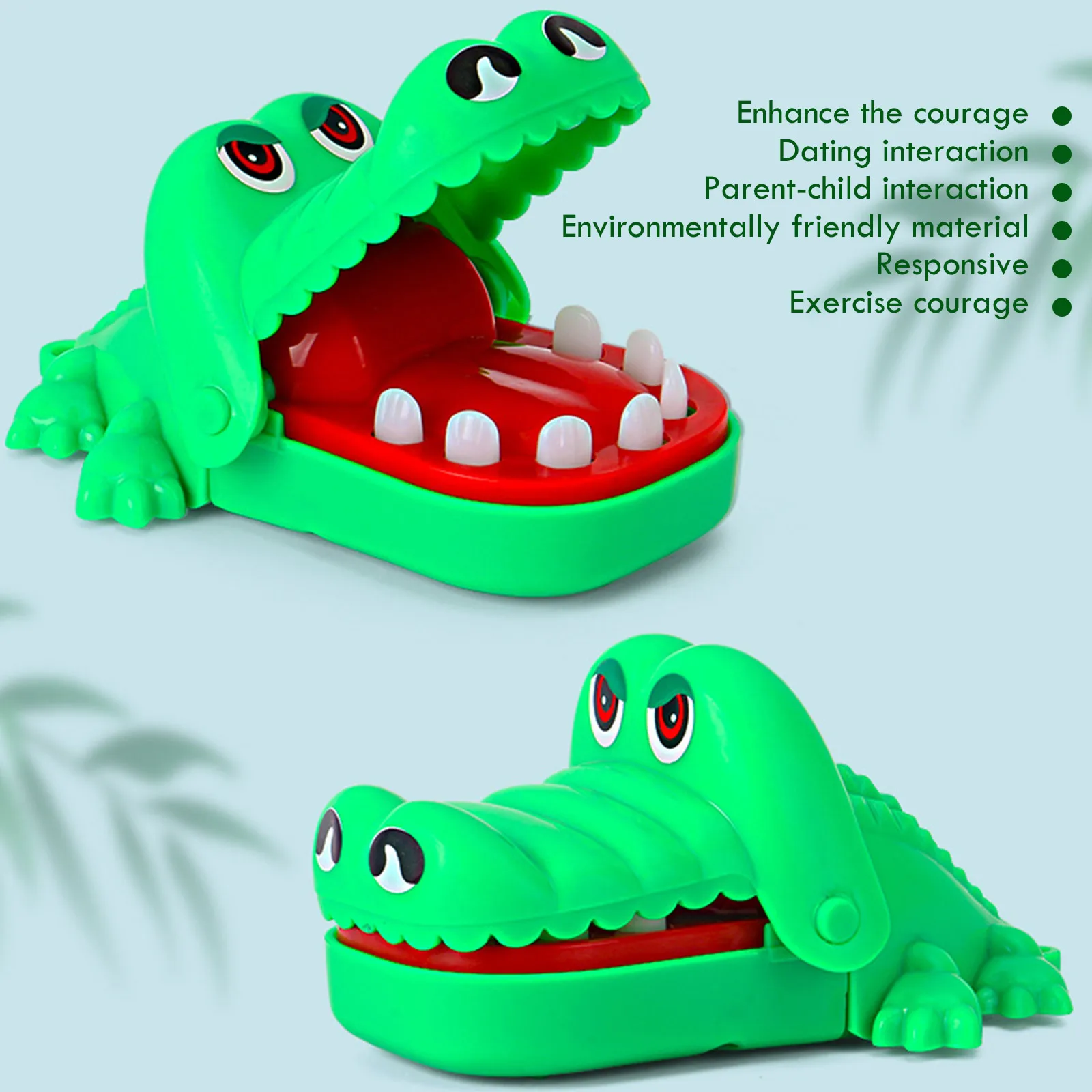 

Crocodile Teeth Dentist Game Portable Funny Gags Toy with Keychain for Adult Kid