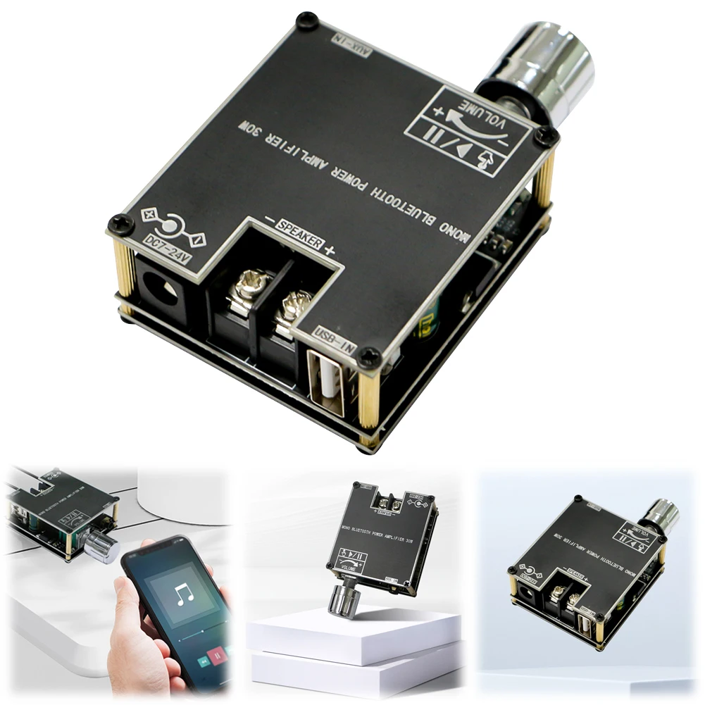 ZK-301B моно 30 Вт плата усилителя звука DC9-24 В Bluetooth-совместимая 5 3 управление через
