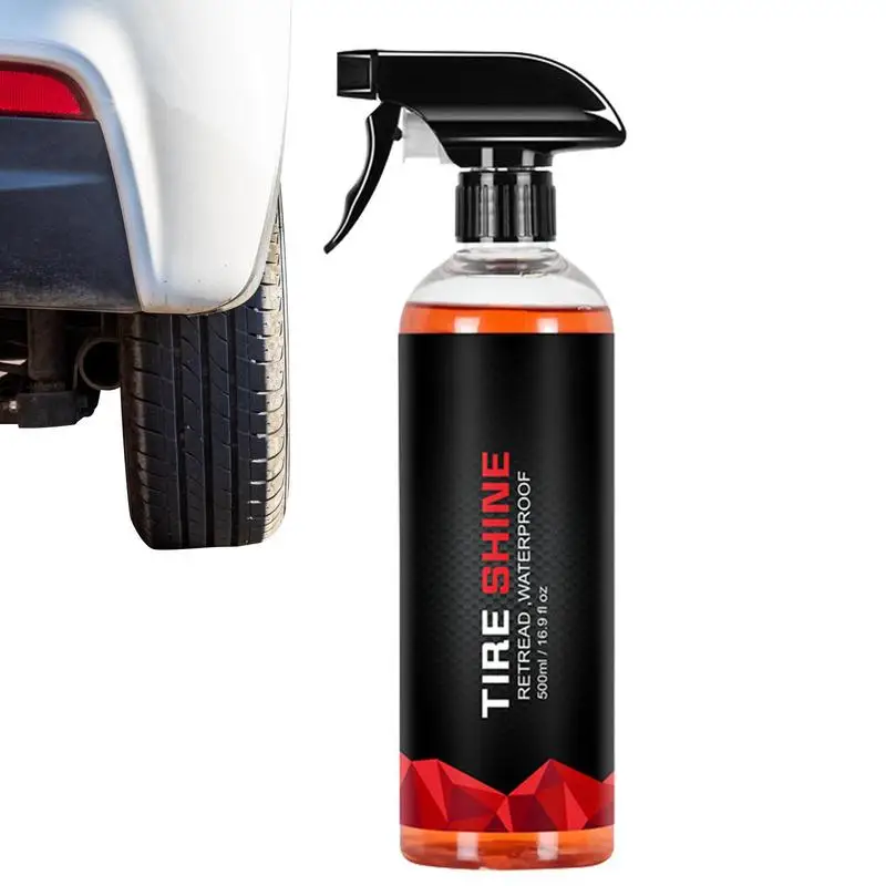 

Tire Shine Spray 500ml Durable And User Friendly Tire Dressing Long Lasting UV Protection Motorcycle Wheel Cleaner Safe For Cars