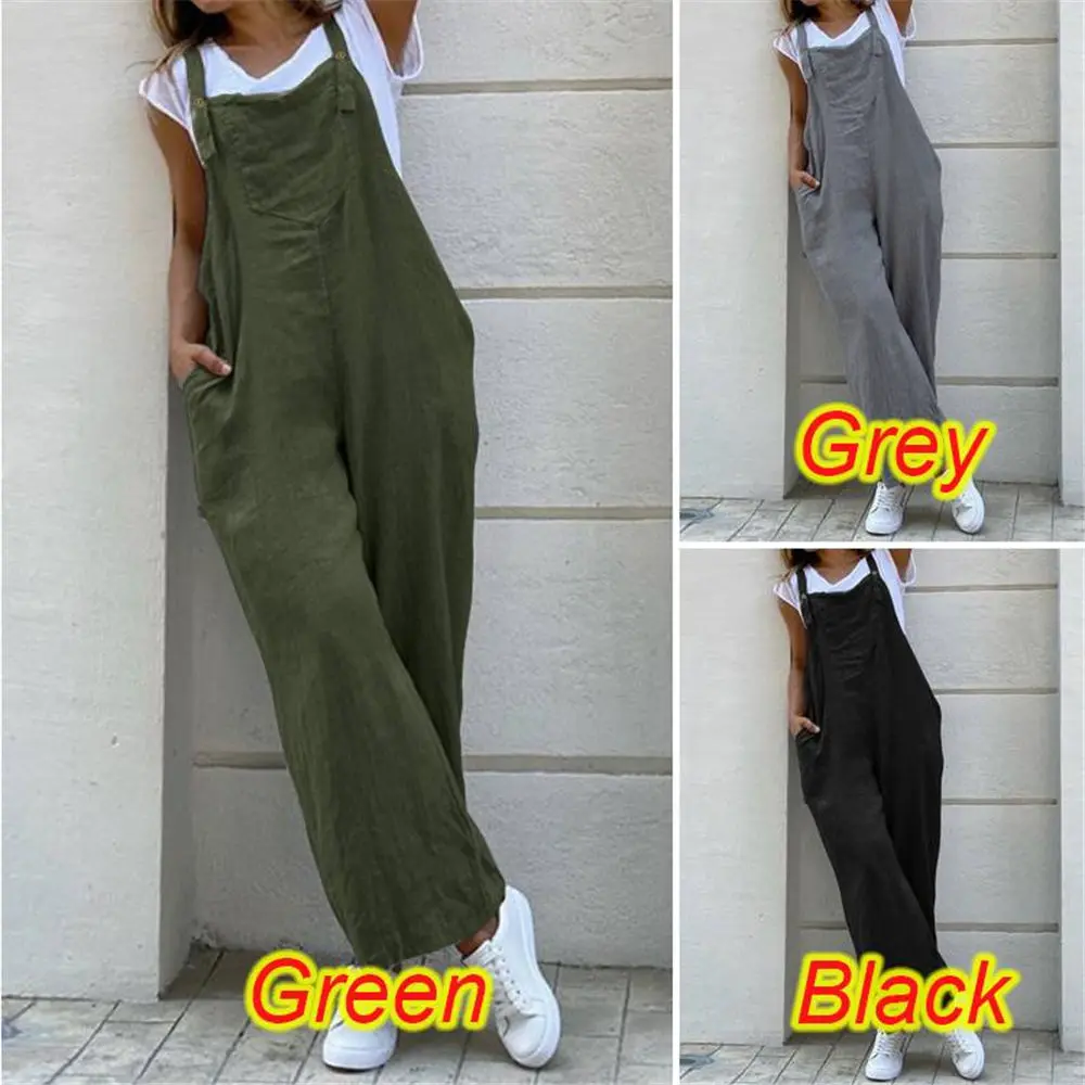 

Women Loose Sarouel Jumpsuits 2022 Summer Popular Oversized Rompers Plus Size 5XL Overalls Backless Bibs