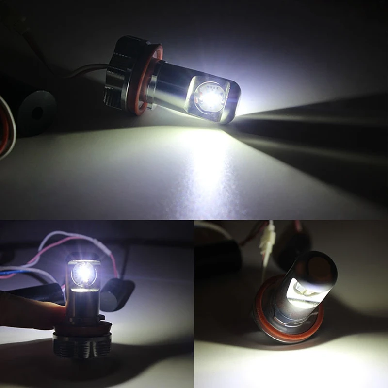 H8 лампа для фар 6000K светодиодсветодиодный фары ангельские глазки Canbus BMW E60 E61 E63 X5 E70