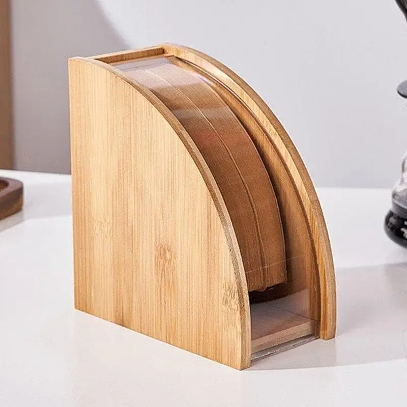 Держатели фильтров для кофе стойки деревянная стойка фильтра бумажный контейнер