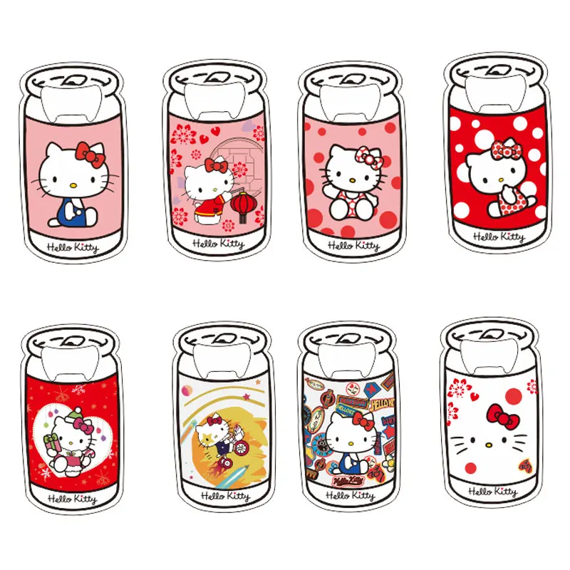 

Многофункциональная открывалка для бутылок Hello Kitty, милый мультяшный аниме металл, подходит для всех видов бутылок вина, устройство для подъ...