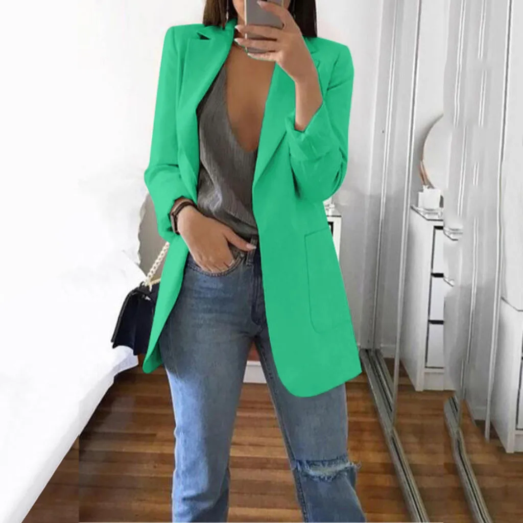 Cardigans Jacket Women Long Suit Winter Autumn Sleeve Office Coat Long Women's Coat Women's Clothing