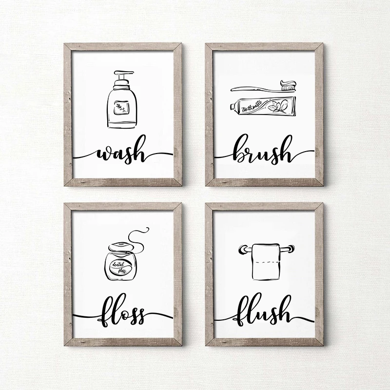 Минималистичные черно-белые настенные постеры и принты с рисунками на холсте