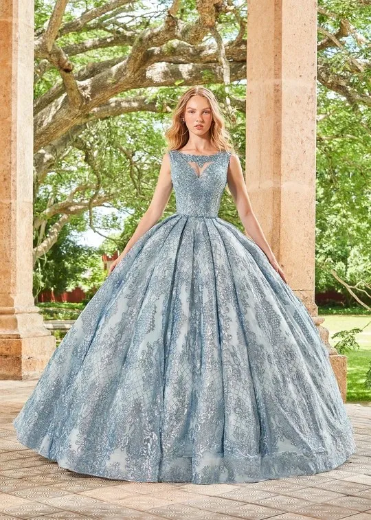 

Puffy Charro Quinceanera Dresses Ball Gown Scoop Floor Length Lace Mexican Sweet 16 Dresses 15 Anos