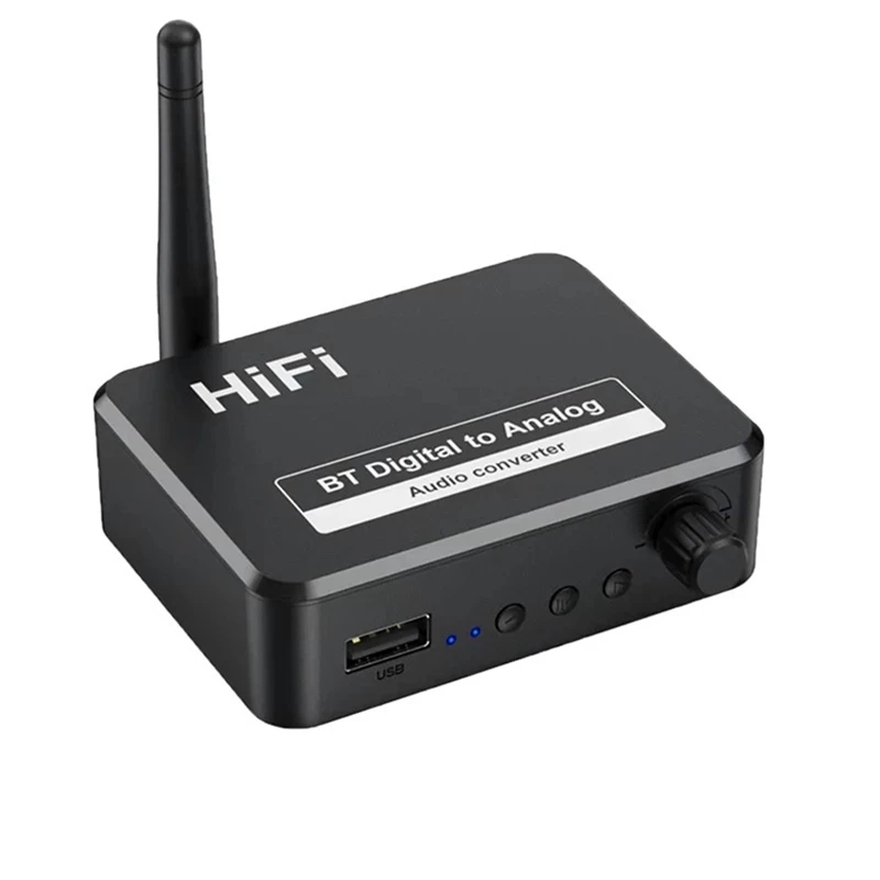 

1 Set Bluetooth 5.0 Receiver Stereo Digital To Analog Audio Converter For Car Amplifier