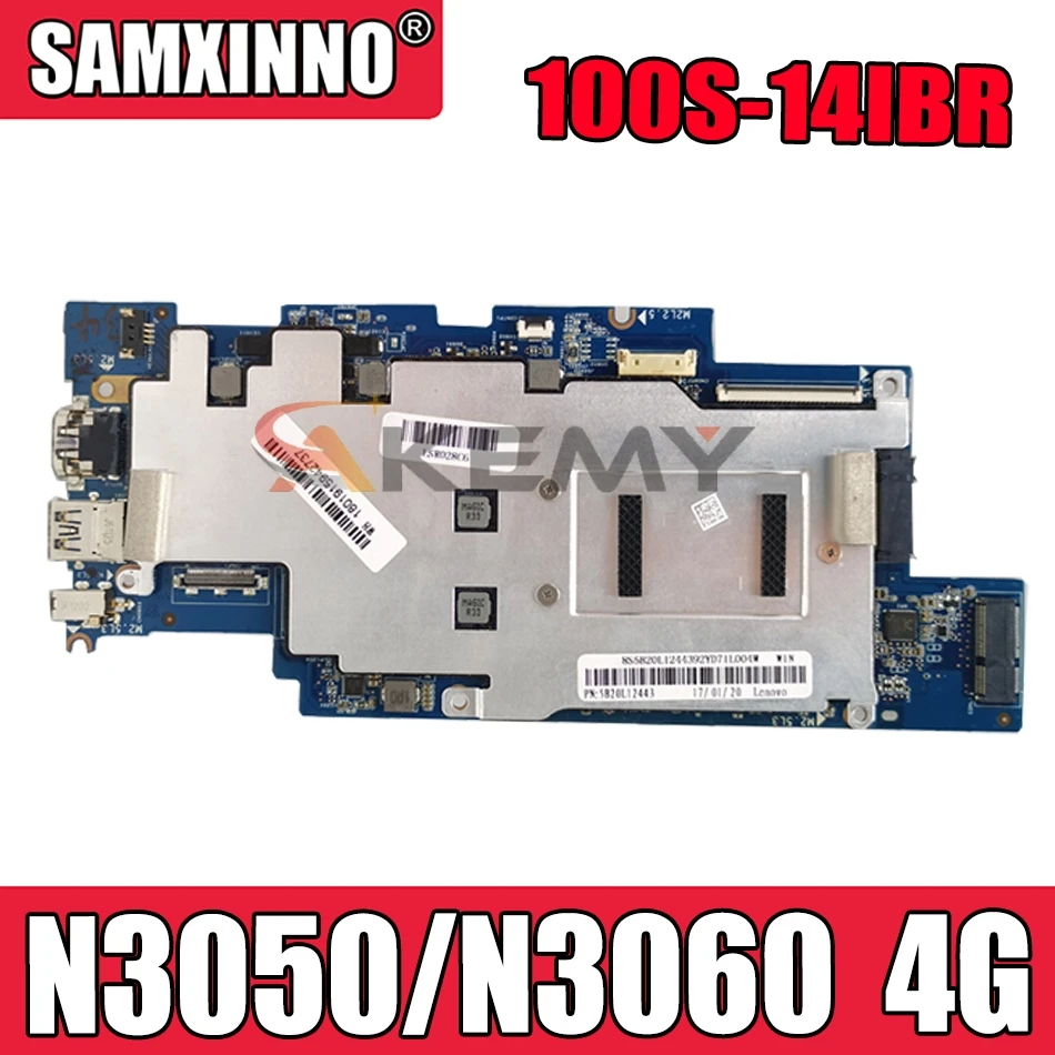 

5B20L63297 для 100S-14IBR Lenovo IdeaPad 100S-14IBR 1501b_01 материнская плата для ноутбука N3050/N3060 ЦПУ 4 Гб ОЗУ 64 Гб SSD
