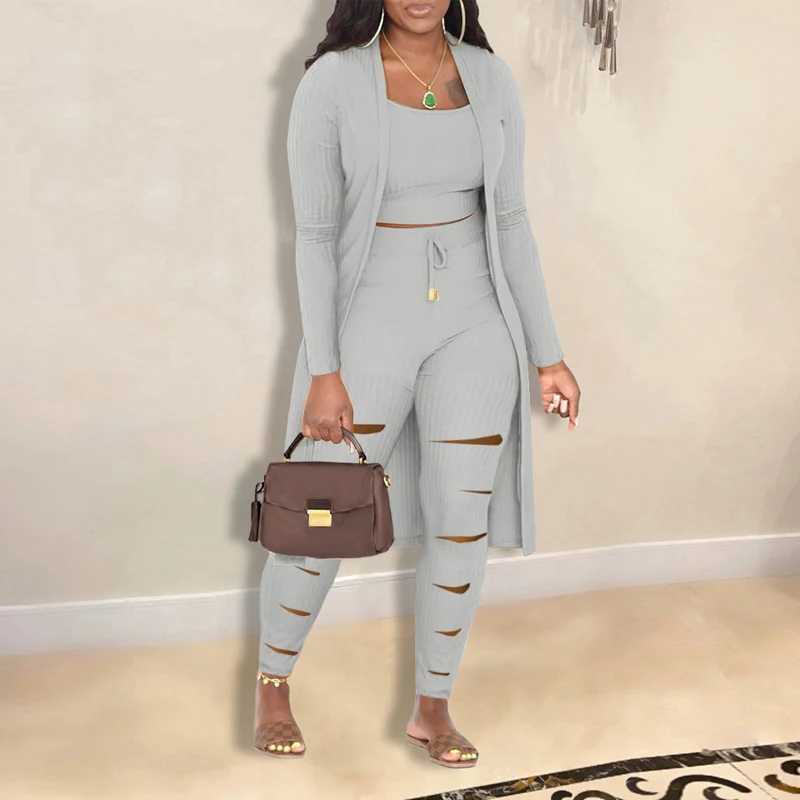 

Модная накидка, пальто и длинные брюки на подтяжках, комплект из трех предметов, осенняя однотонная Удобная Повседневная Домашняя одежда, к...