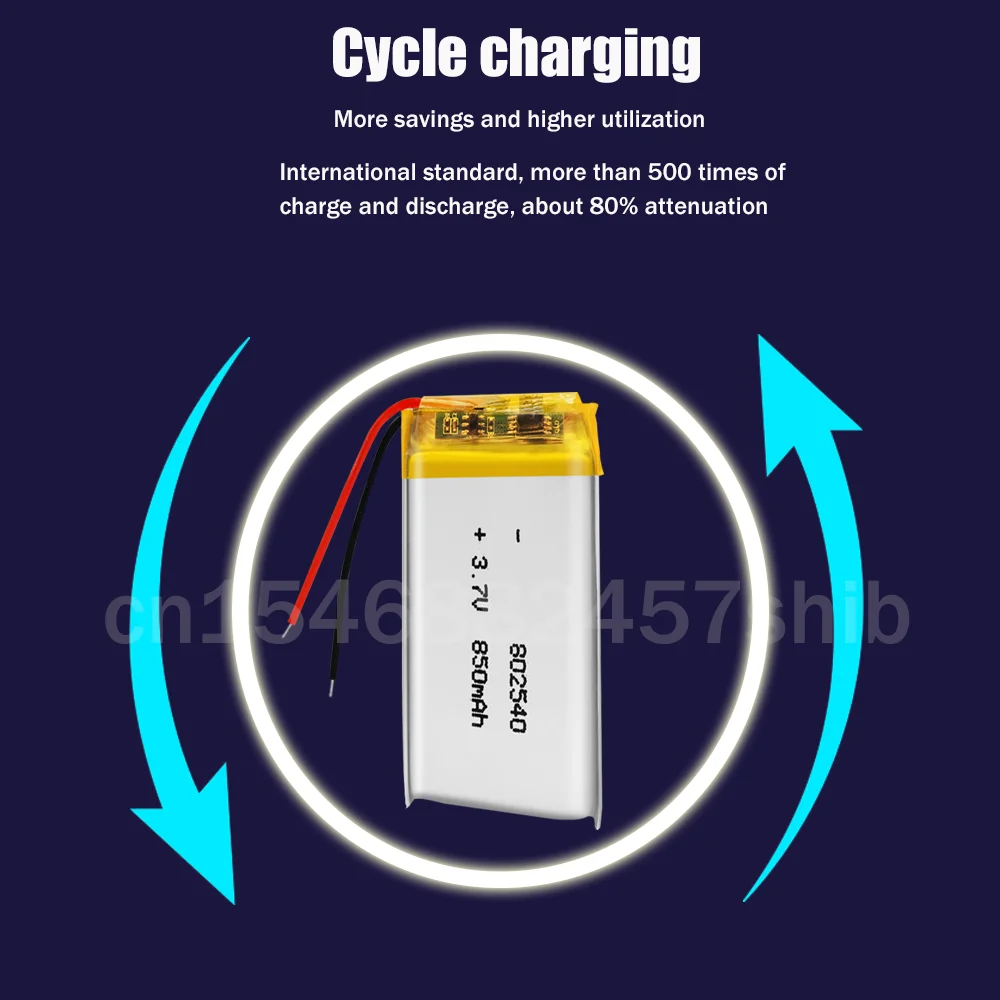 1/2 шт. литий-полимерные перезаряжаемые литий-ионные аккумуляторы 802540 3 7 в 850 мАч