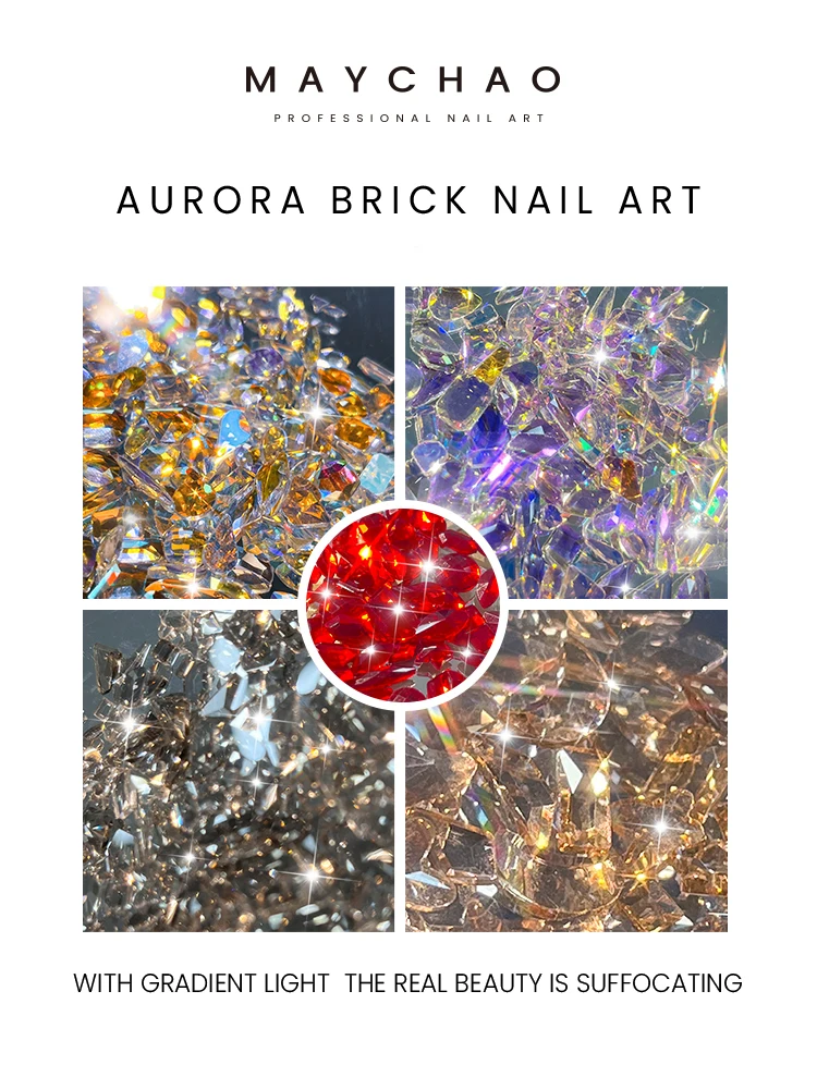 1 пакет смешанной формы кристалл AB Аврора стразы для дизайна ногтей аксессуары