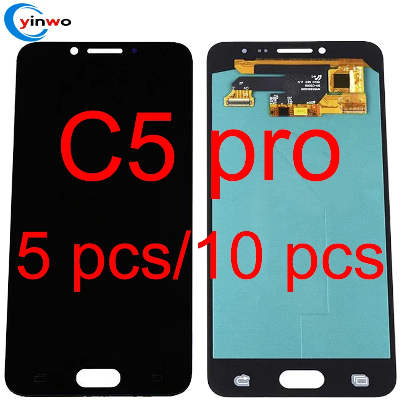 

Оптовая продажа 5/10 шт. оригинальный 5,2 ''AMOLED для SAMSUNG Galaxy C5 Pro C5010 ЖК-дисплей сенсорный экран дигитайзер в сборе